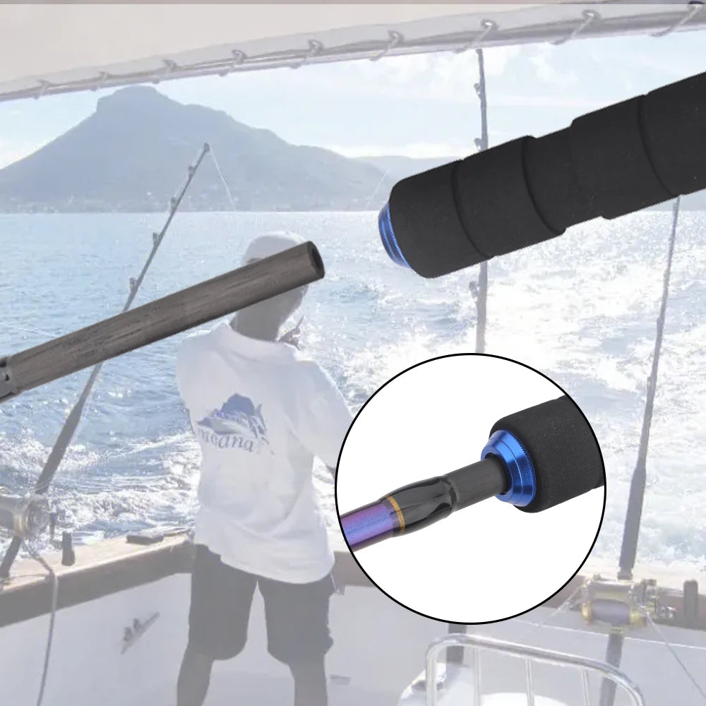 ROLLFISH Carbon Slow Jigging Rod | Fuji Reel Seat | Ergonomic Handle | Saltwater & Deep-Sea Ready
