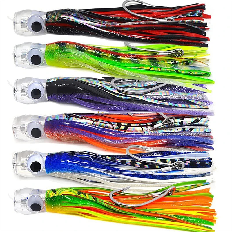 6PCS/bag Trolling Skirts 16cm 80 LBS Line