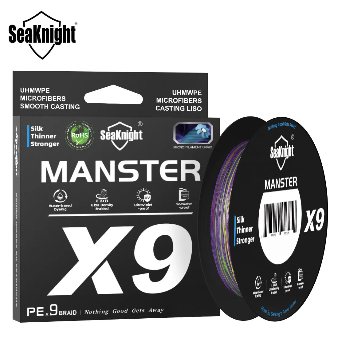 SeaKnight X9 PE Fishing Line | 300m / 500m | 9-Weave Braid | Si+ Coated | UV & Seawater Resistant