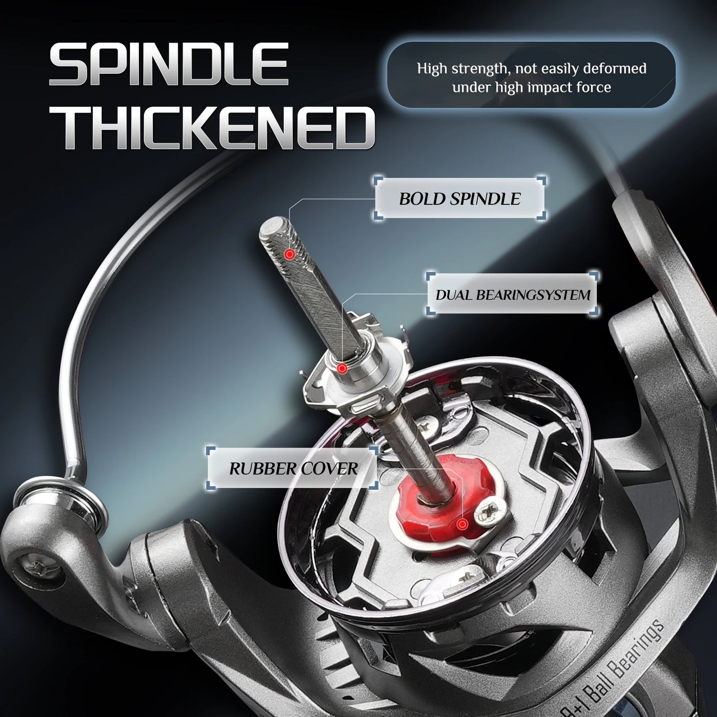 Rooblinos RX Spinning Reel | Ultralight Metal Body | 5.1:1 Gear Ratio | Sizes 4000–8000 | Freshwater & Saltwater