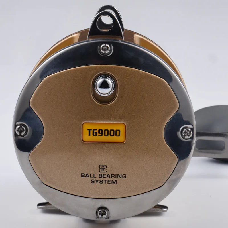 TG-9000 Deep Sea Trolling Reel | 24KG Max Drag | 3.4:1 Gear Ratio | 8BB Heavy-Duty Drum Reel