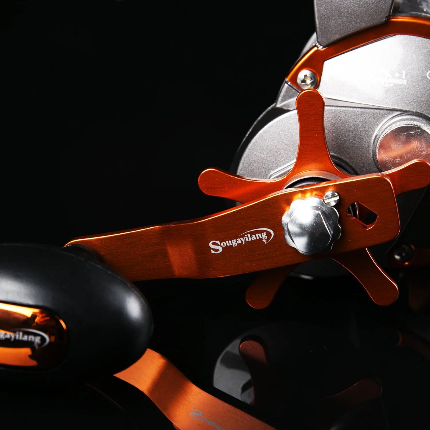 Sougayilang Line Counter Trolling Reel | Level Wind | 4.1:1 Gear Ratio | 6+1BB | 30KG Max Drag