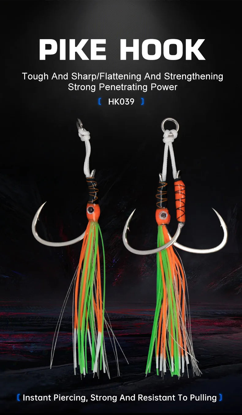 TEASER HK039 Premium Assist Hooks for Slow Sinking Jig