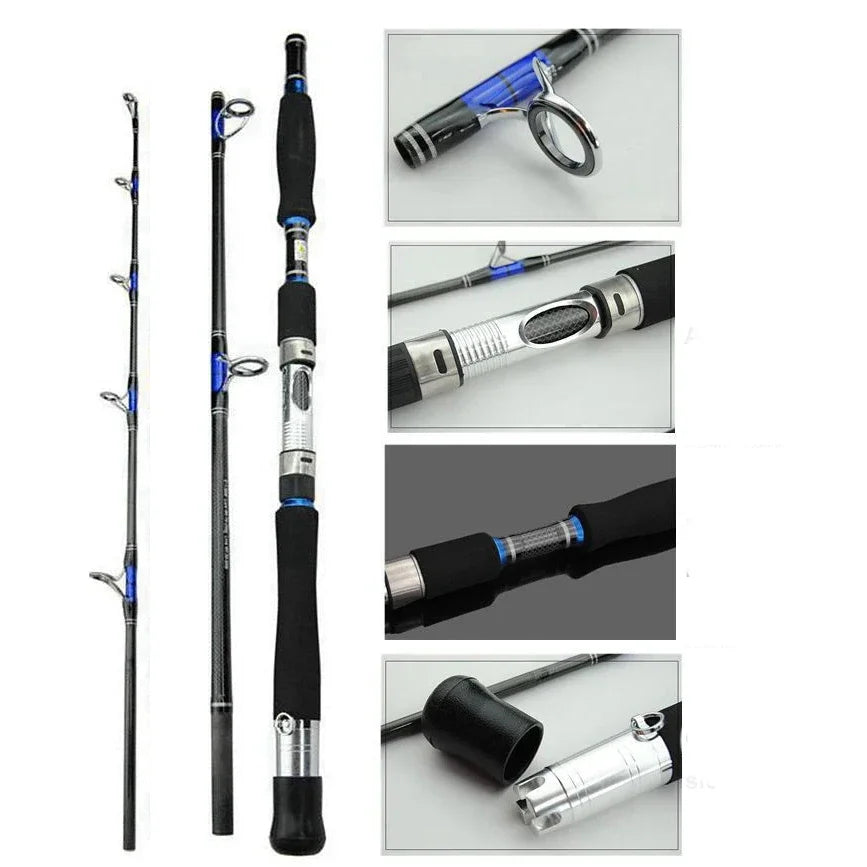 GTOFYU Tough 3-Section Boat Rod 70-250g with Fuji Guide