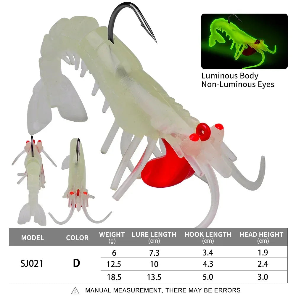 THORFORCE Luminous Shrimp Soft Bait  6-19g 7.3 - 13.5cm