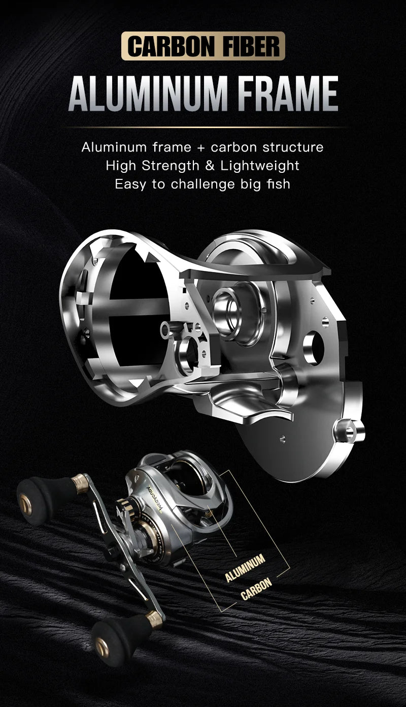 Seasir Megacuda Saltwater Baitcasting Reel 15KG Drag 6.5:1 11+1 BB