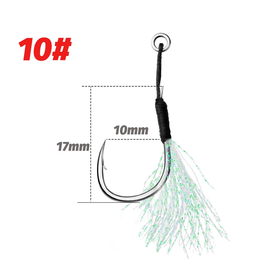 GOBAIT BULK Sharp Assist Hook with stainless steel ring