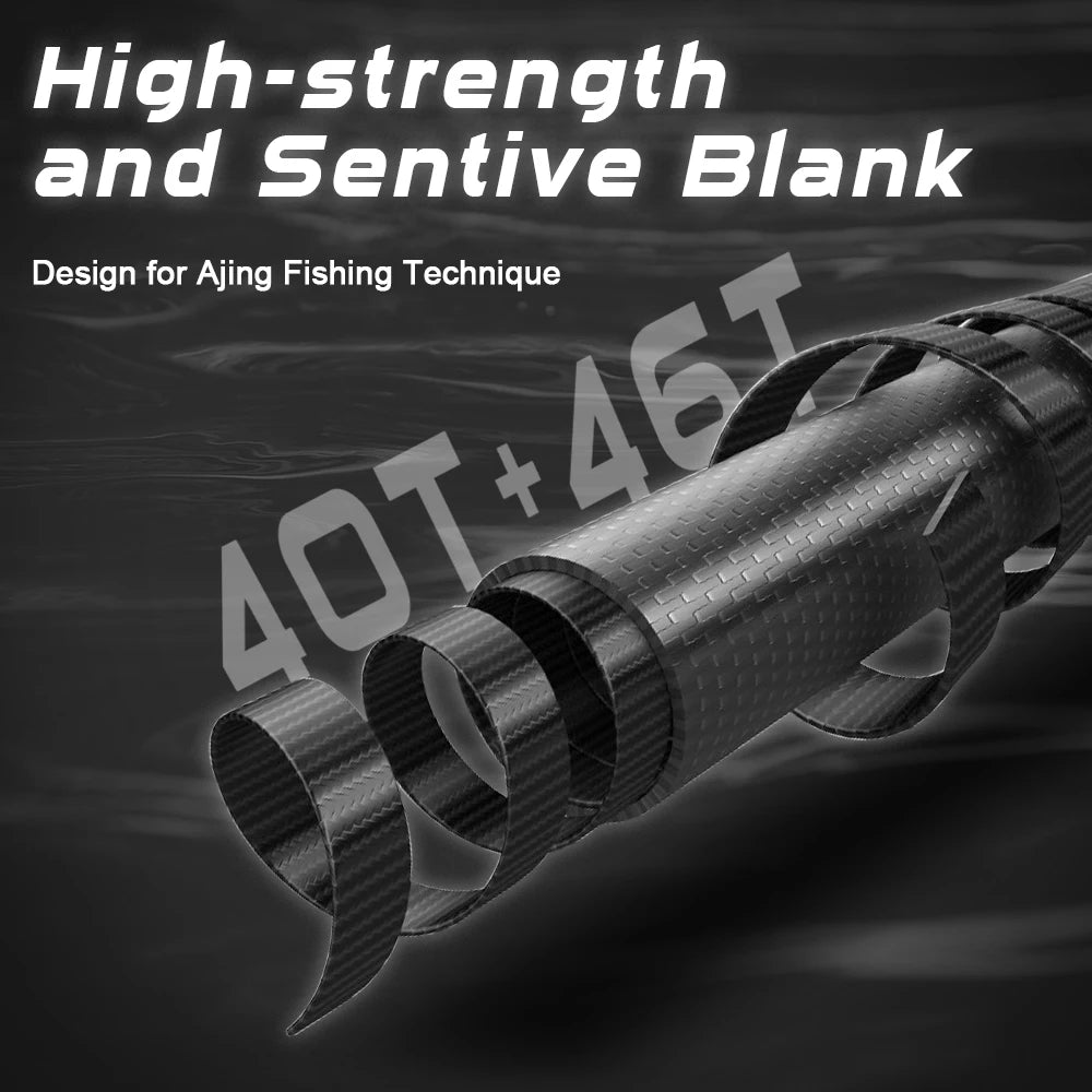 MIFINE MicroBite Ajing Spinning Rod | Fast Action | Fuji Guides | 2–10g Lures | Light Rock Fishing Rod