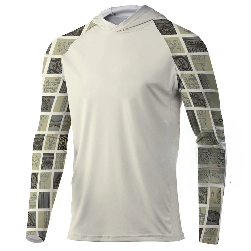 Breathable UPF 50+ Men Long Sleeve Fishing Shirt