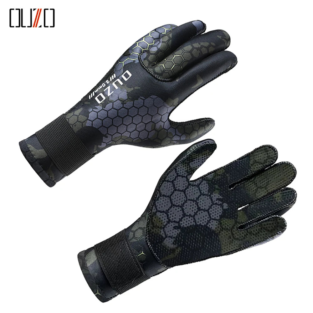 3mm Neoprene Diving Gloves – Warm, Anti-Slip & Waterproof for Fishing, Diving & Water Sports