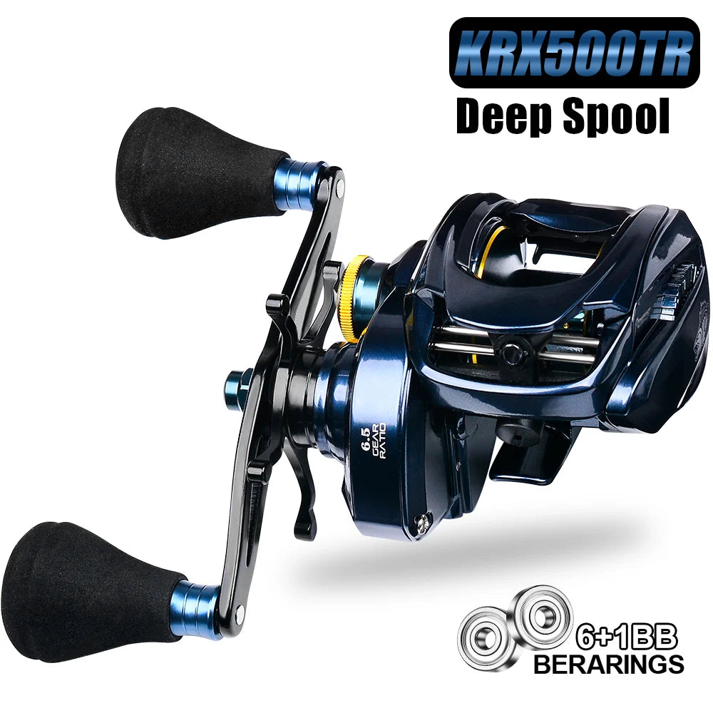 PROBEROS Baitcasting Reel 6.5:1 Gear Ratio 6+1BB 20kg/44lb Drag