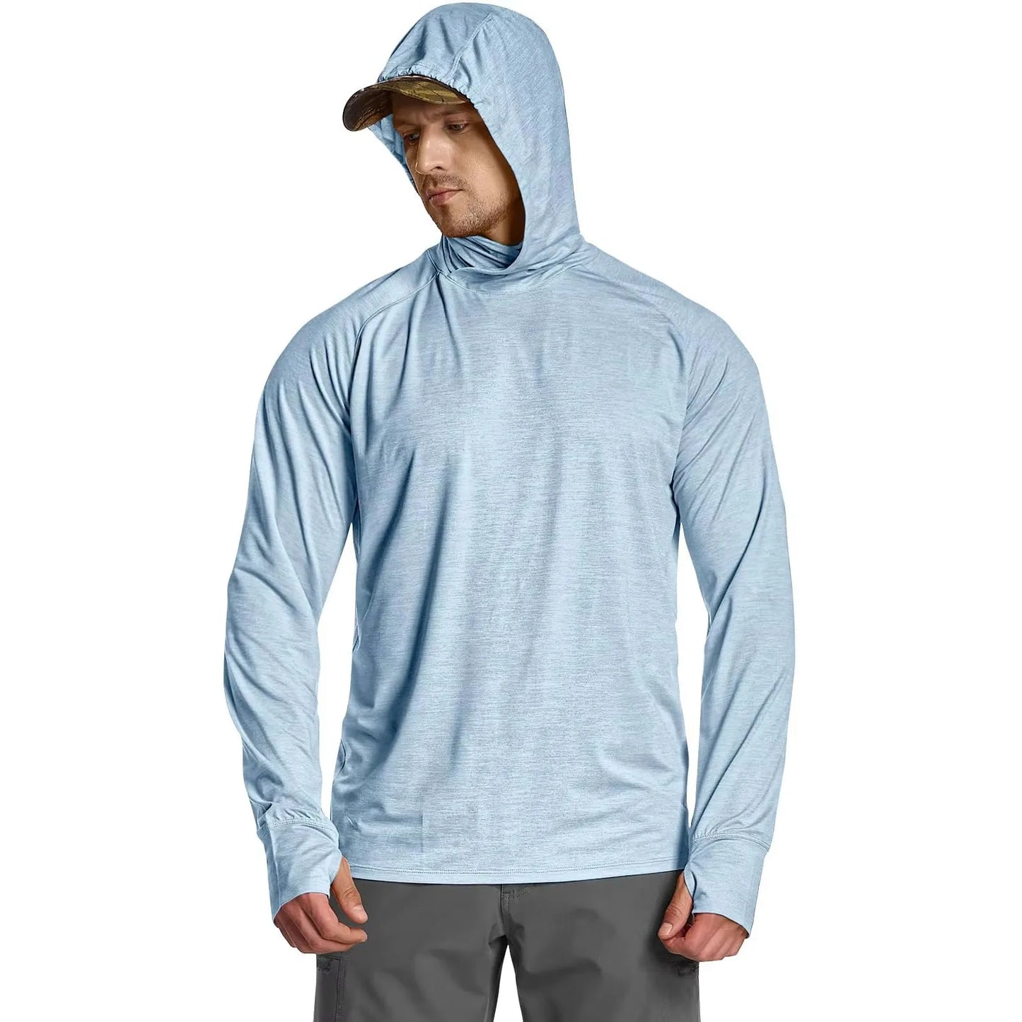 UPF 50+ Sun Protection Fishing Hoodie | Long Sleeve | Quick-Dry | Lightweight Outdoor Performance Shirt