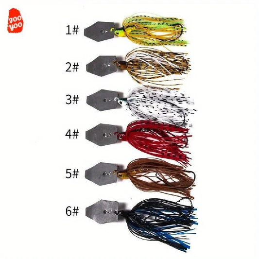 Weedless Chatterbait Lure Set (6-Pack) | 10cm / 11g | Bladed Sequin Spinner | Bionic Fishing Baits
