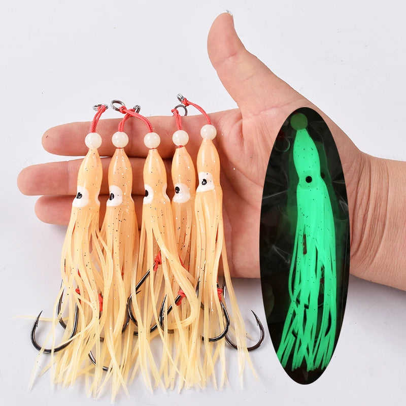 6pcs/pack Squid Imitation Assist Hooks