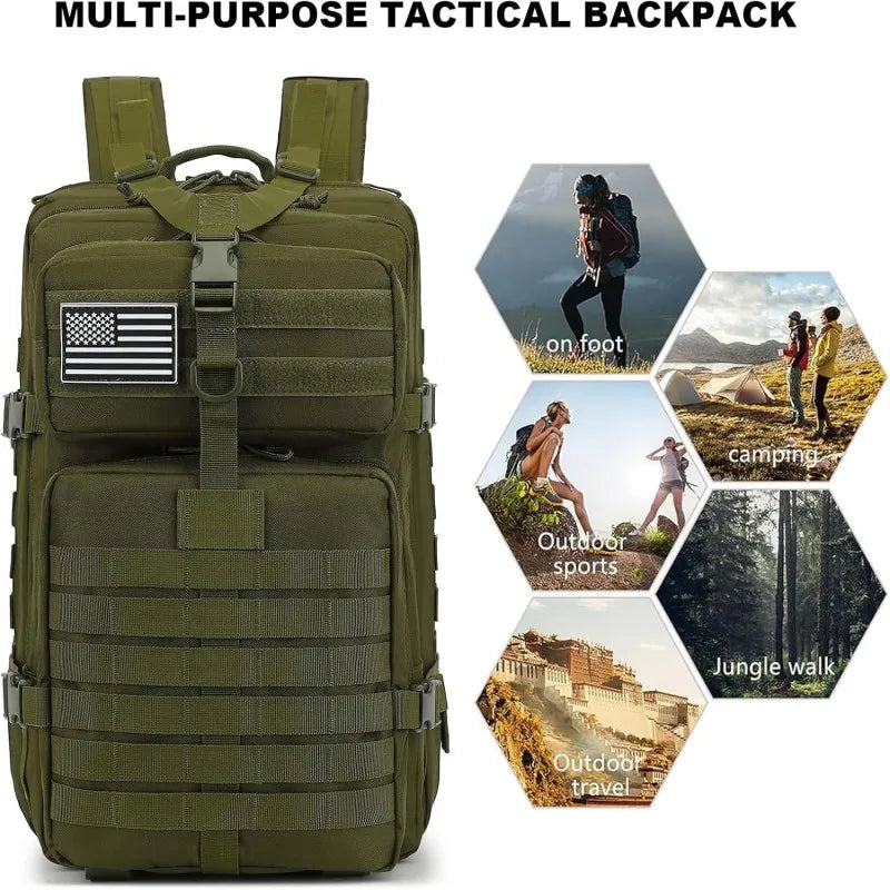 50L Tactical Backpack, Multiple Colours