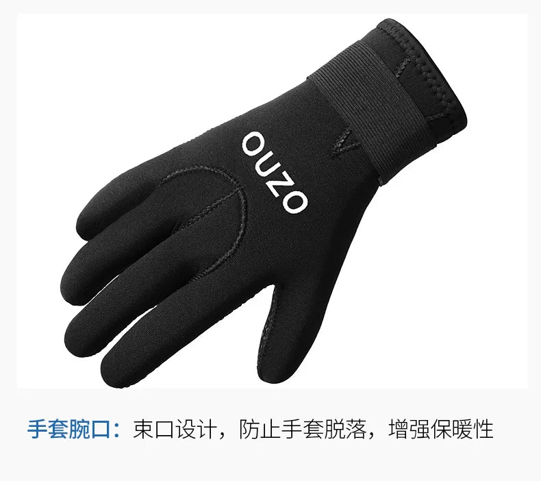 3mm Neoprene Diving Gloves – Warm, Anti-Slip & Waterproof for Fishing, Diving & Water Sports
