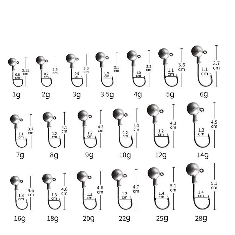 Bulk Jig Head Pack – Multiple Weights & Styles for Soft Plastics (Strong, Sharp & Salt-Ready)