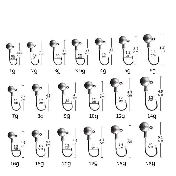 Bulk Jig Head Pack – Multiple Weights & Styles for Soft Plastics (Strong, Sharp & Salt-Ready)
