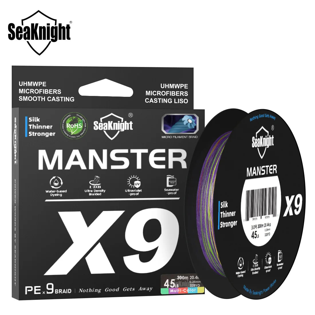 SeaKnight X9 PE Fishing Line | 300m / 500m | 9-Weave Braid | Si+ Coated | UV & Seawater Resistant