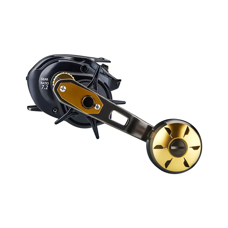 DEUKIO Baitcasting Reel | 7.2:1 High-Speed | 16KG Max Drag | Extended Power Handle | Freshwater & Saltwater