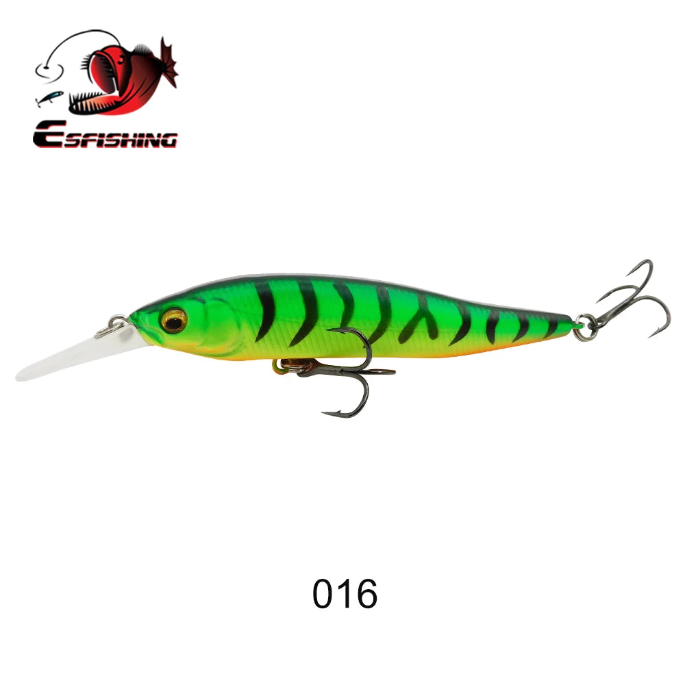 ESFISHING 75 mm Hard Minnow Lure – 7.1 g Slow-Floating Crankbait (28 Colours, 0–2.4 m Depth)