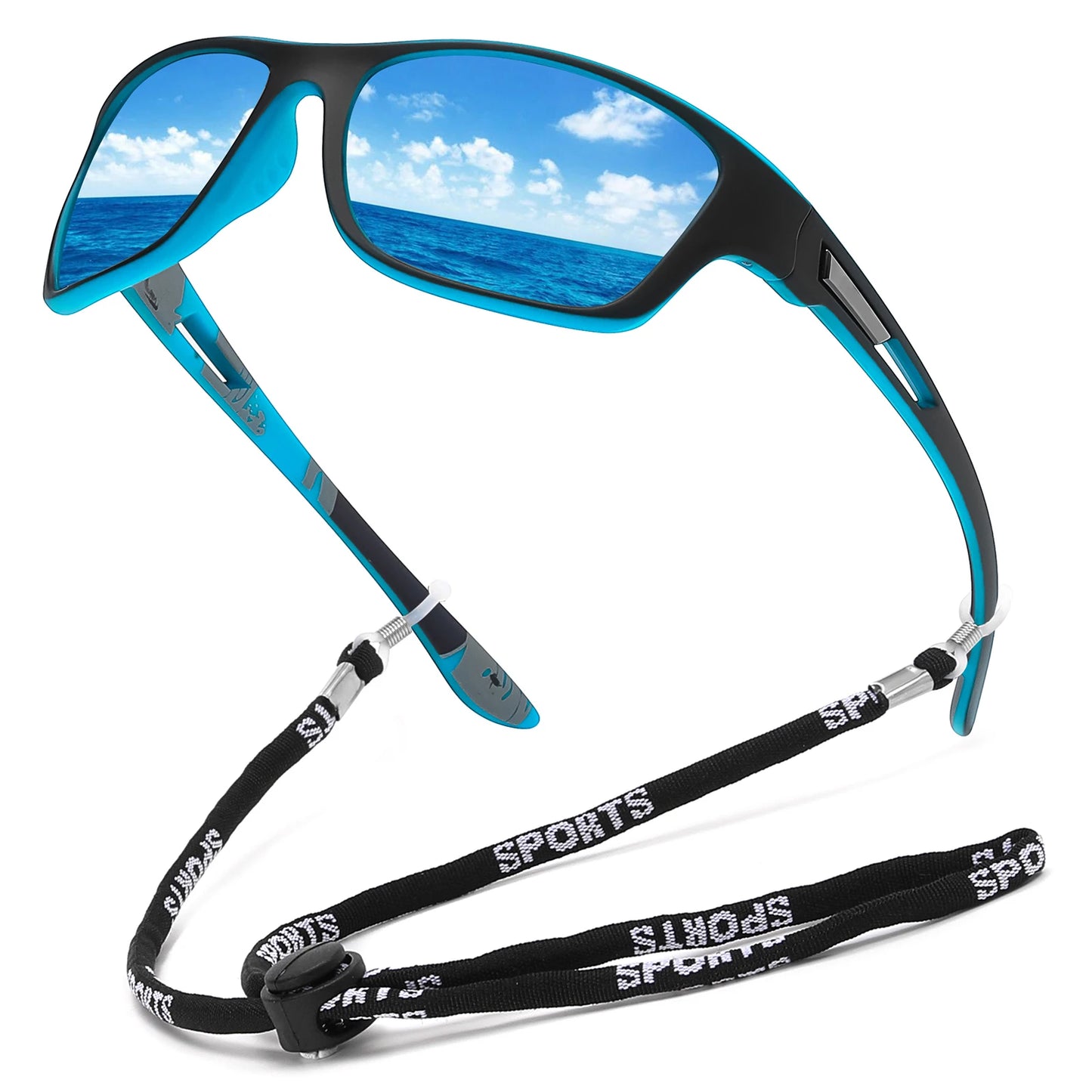 Fashion Polarized Sports Sunglasses with Chain | UV400 | Fishing & Outdoor Eyewear