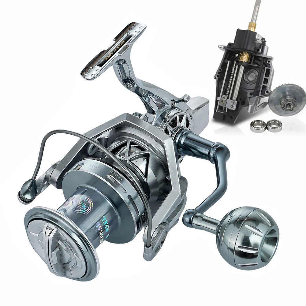 MBLN Aluminium Saltwater Surfcasting Reel – 35 kg Max Drag Power (8000–12000 Sizes)