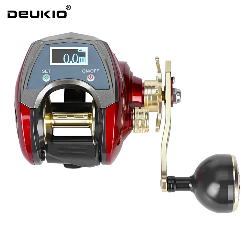 DEUKIO Full Metal Line Counter Baitcasting Reel | 6+1BB | LED Digital Display | Left & Right Hand