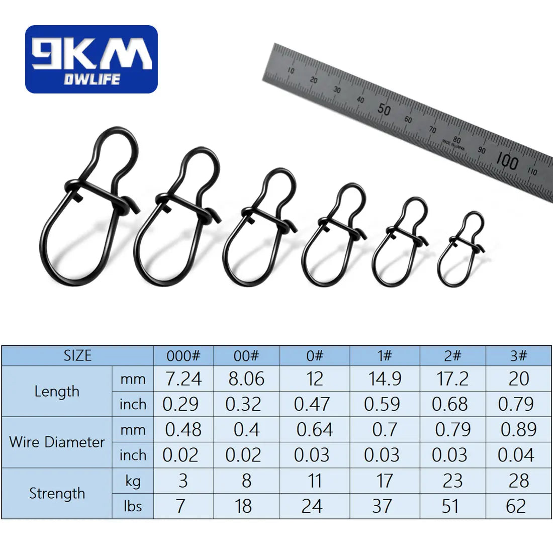 Duo Lock Fishing Snaps – 50–100 pcs Stainless Steel Quick Clips (8–20 mm, Rust-Resistant)