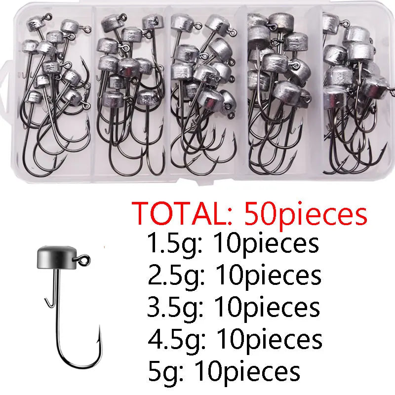 Bulk Jig Head Pack – Multiple Weights & Styles for Soft Plastics (Strong, Sharp & Salt-Ready)