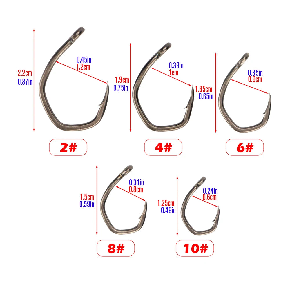 50pcs High Carbon Stainless Steel Micro Barbed Hook