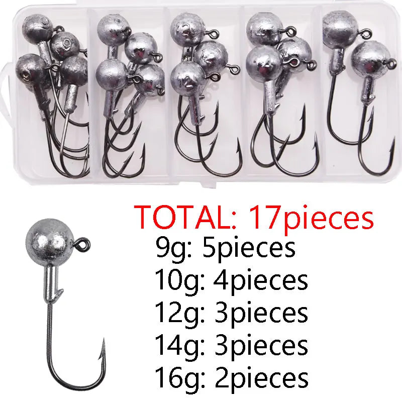 Bulk Jig Head Pack – Multiple Weights & Styles for Soft Plastics (Strong, Sharp & Salt-Ready)