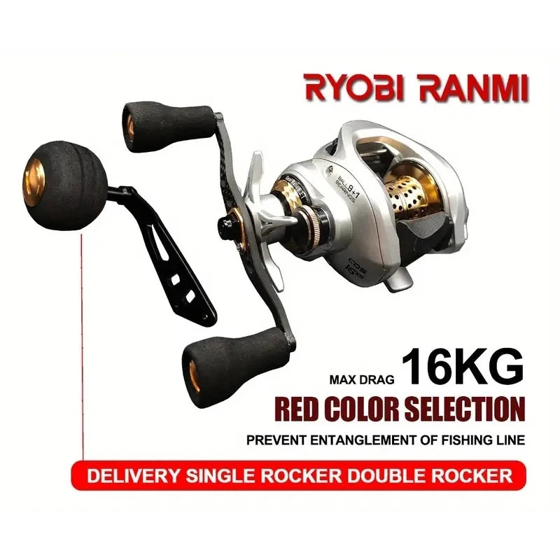 TDC3000 Gen 2 Baitcasting Reel | All-Metal Water Drop Design | 9+1 Bearings | 6.3:1 Gear Ratio | 16KG Max Drag