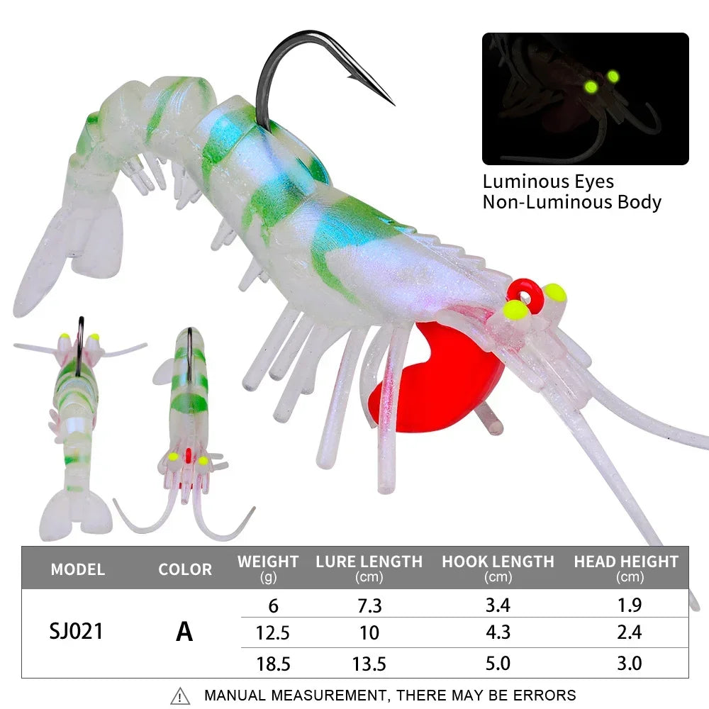 THORFORCE Luminous Shrimp Soft Bait  6-19g 7.3 - 13.5cm