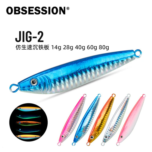 OBSESSION J2 Hard Metal Jigs Lure 60g/80g