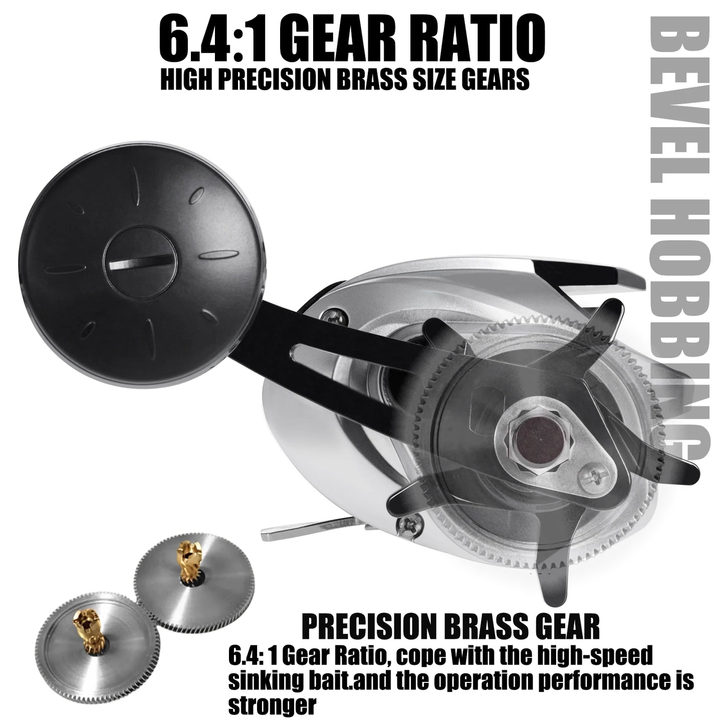 SAMOLLA Heavy-Duty Baitcasting Reel | 6.3:1 Gear Ratio | 15KG Max Drag | Waterproof | Saltwater & Catfishing Reel