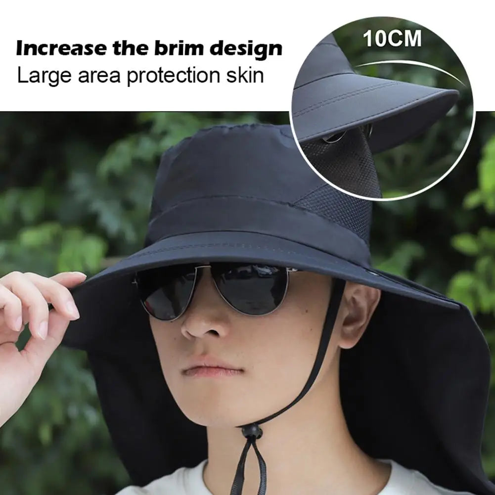 Outdoor Fisherman Hat Wide Brim With Neck Cover