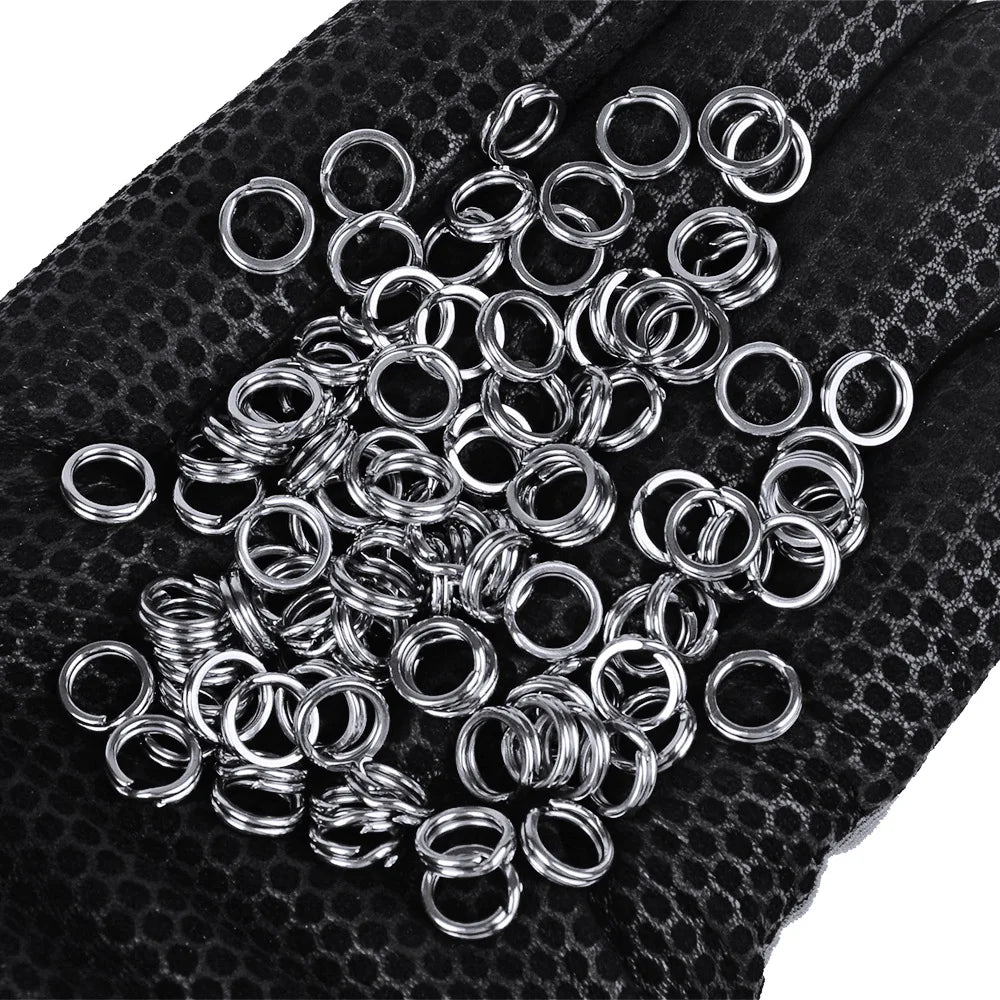 PROBEROS 30pcs Stainless Steel Fishing Split Rings Set
