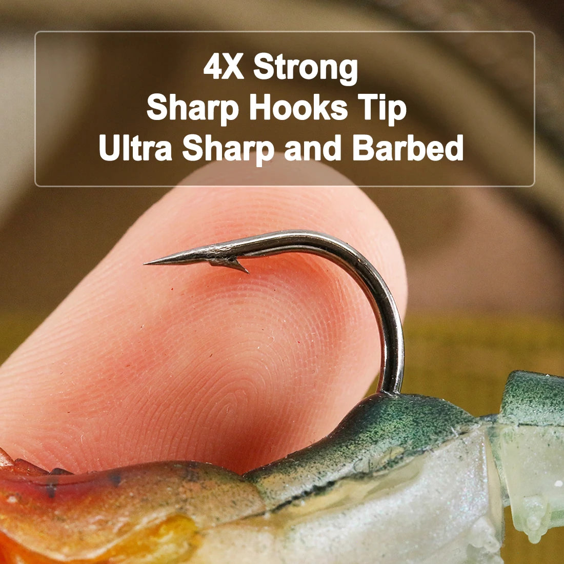 FishTrip 3Pcs Shrimp with Weight 5cm/7cm