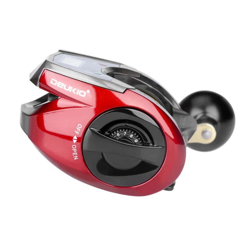 DEUKIO Full Metal Line Counter Baitcasting Reel | 6+1BB | LED Digital Display | Left & Right Hand
