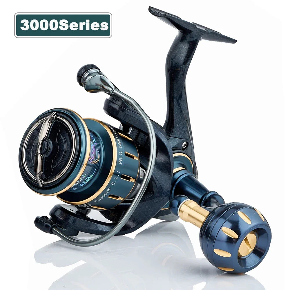 MBLN Durable Spinning Reel | Alloy Gear, Spool & Handle | CNC Arm | 5+1 Steel Bearings | Saltwater Ready