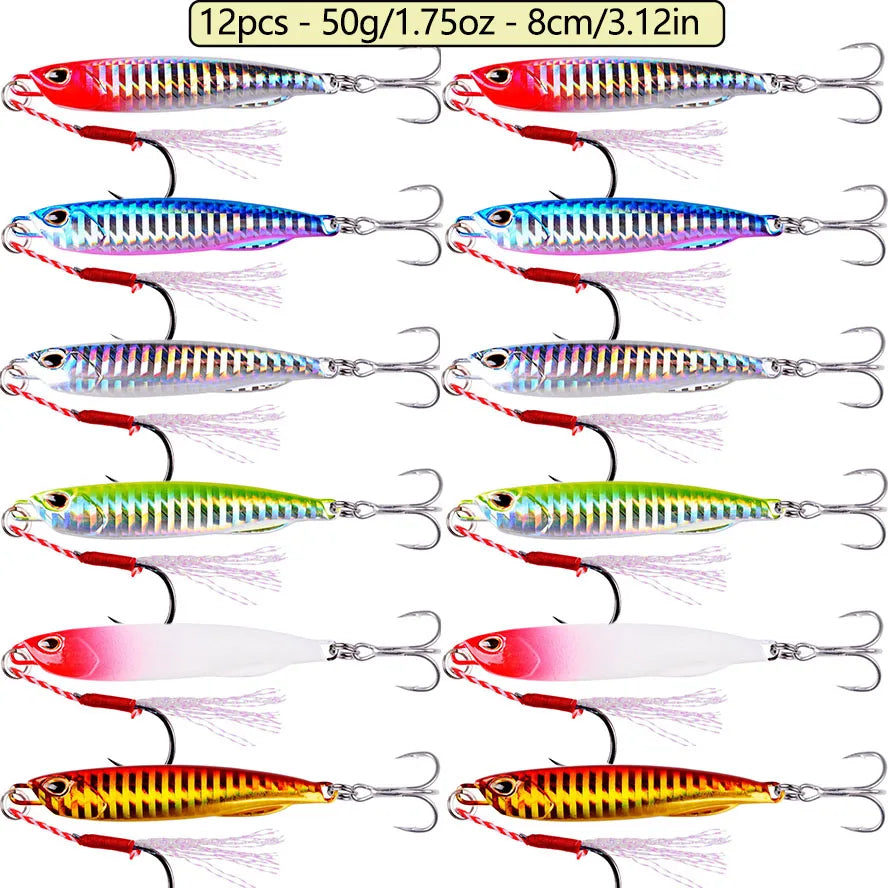 12pcs Jig Set 50-60g
