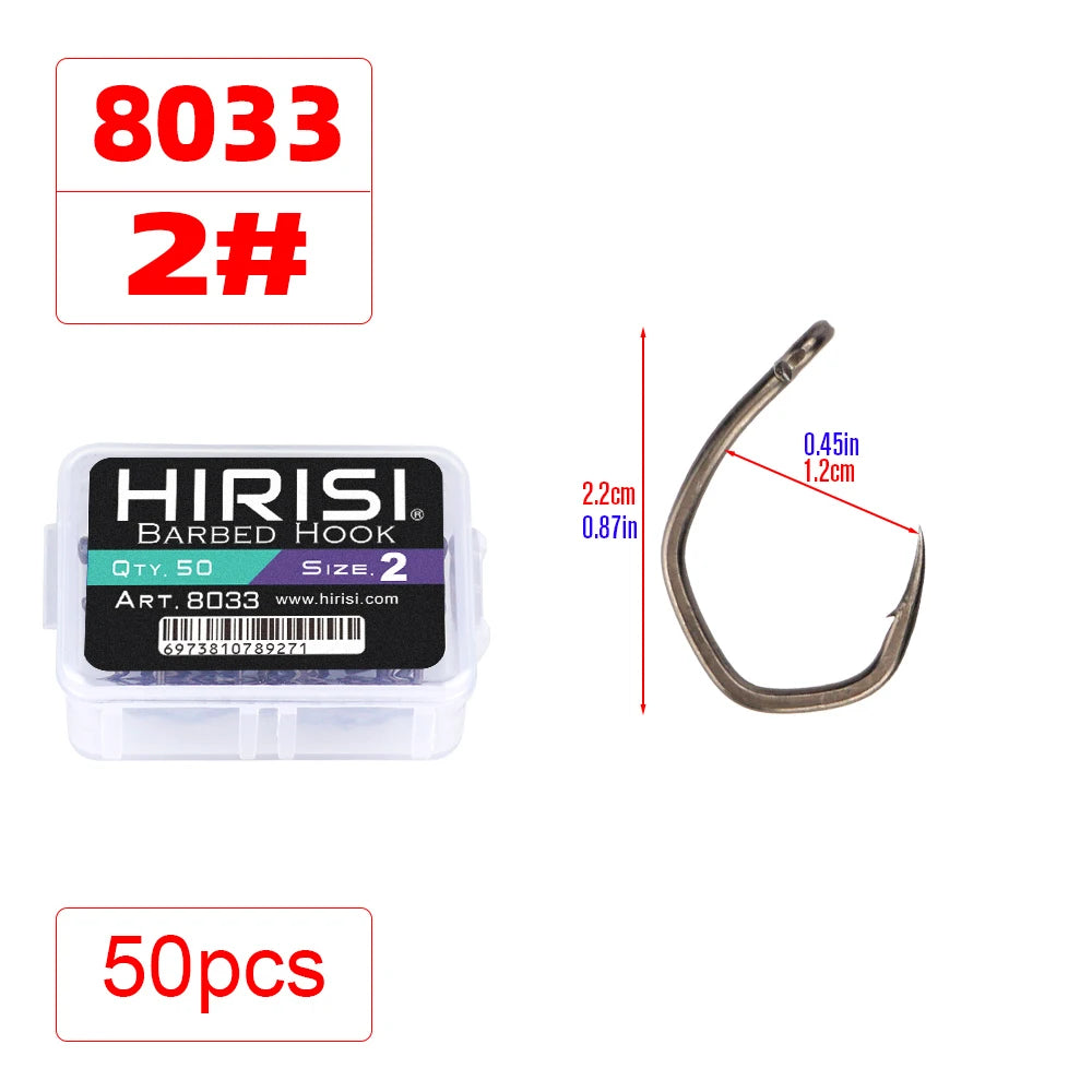 50pcs High Carbon Stainless Steel Micro Barbed Hook