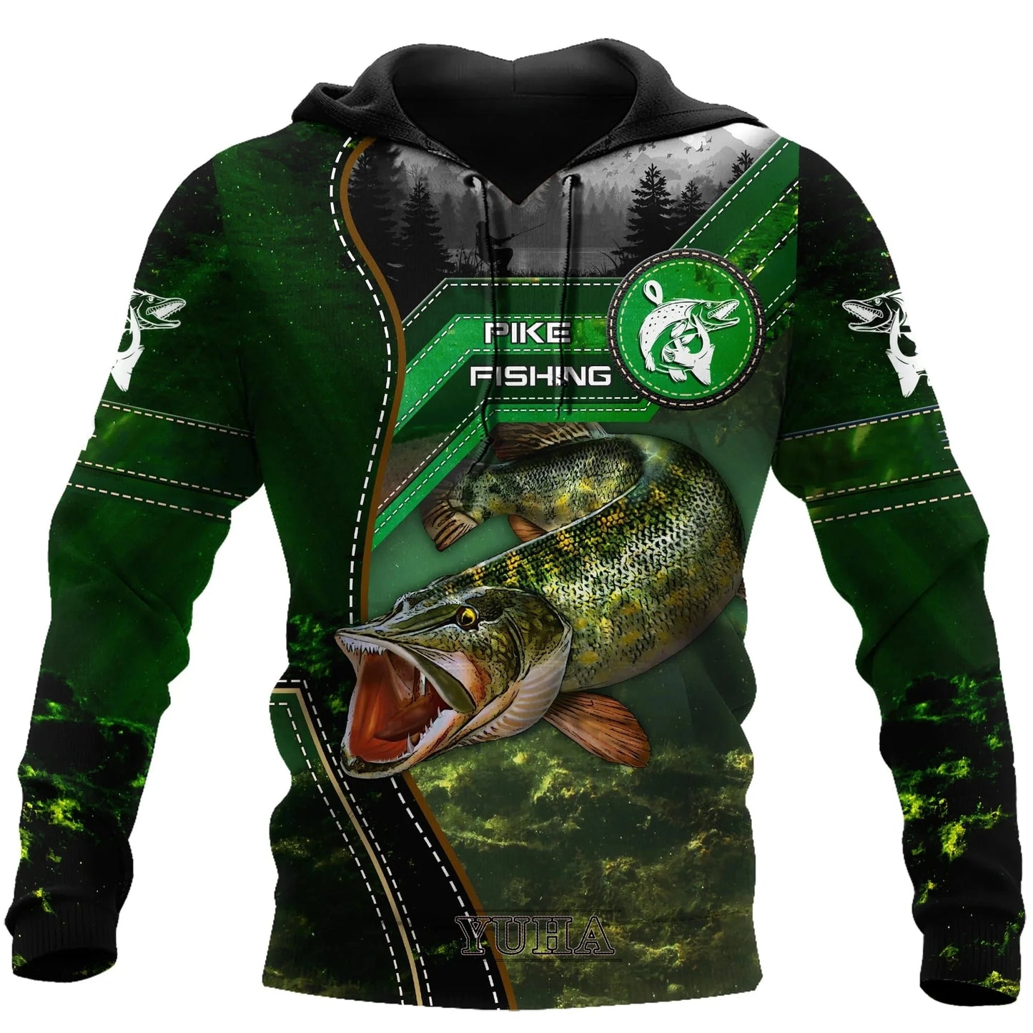 Fishing Hoodie | 3D Camo Print | Men’s Fishing Sweatshirt | Streetwear Pullover