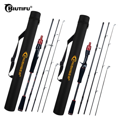 BIUTIFU PHISHGER Traveller Fishing Rod | Fuji Guides | Spinning & Baitcasting | 1.8m–3.0m | Carbon Ultralight Fast Action
