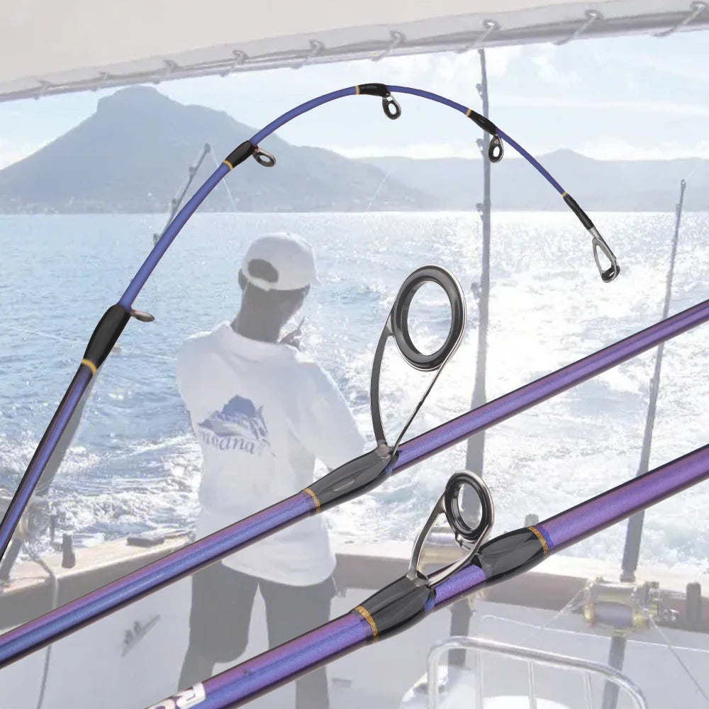 ROLLFISH Carbon Slow Jigging Rod | Fuji Reel Seat | Ergonomic Handle | Saltwater & Deep-Sea Ready