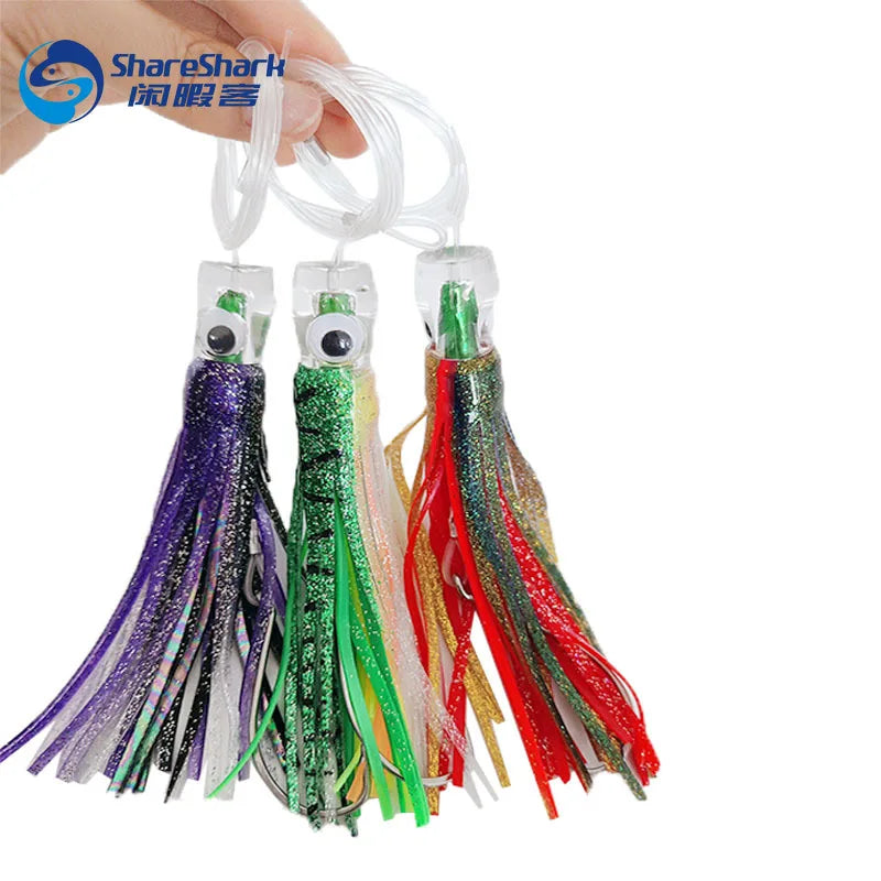 6PCS/bag Trolling Skirts 16cm 80 LBS Line