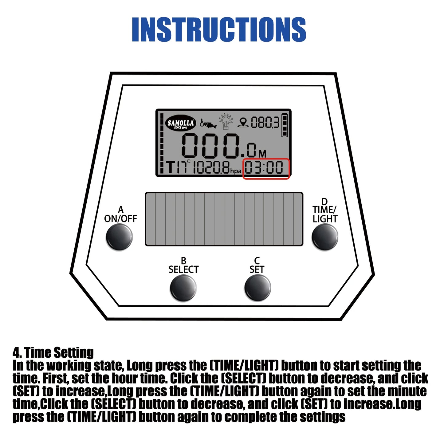 SAMOLLA Large Electronic Baitcasting Reel | Solar + USB Charging | Digital Display | Temp & Air Pressure Monitor