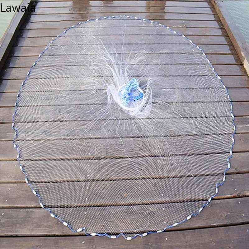 Lawaia Cast Net | Monofilament Nylon | Aluminium Ring with Iron Weights | 1.8m–7.2m Cast Net