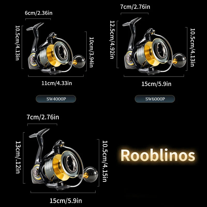 Rooblinos SW Ultralight Carbon Spinning Reel – 18 kg Max Drag
